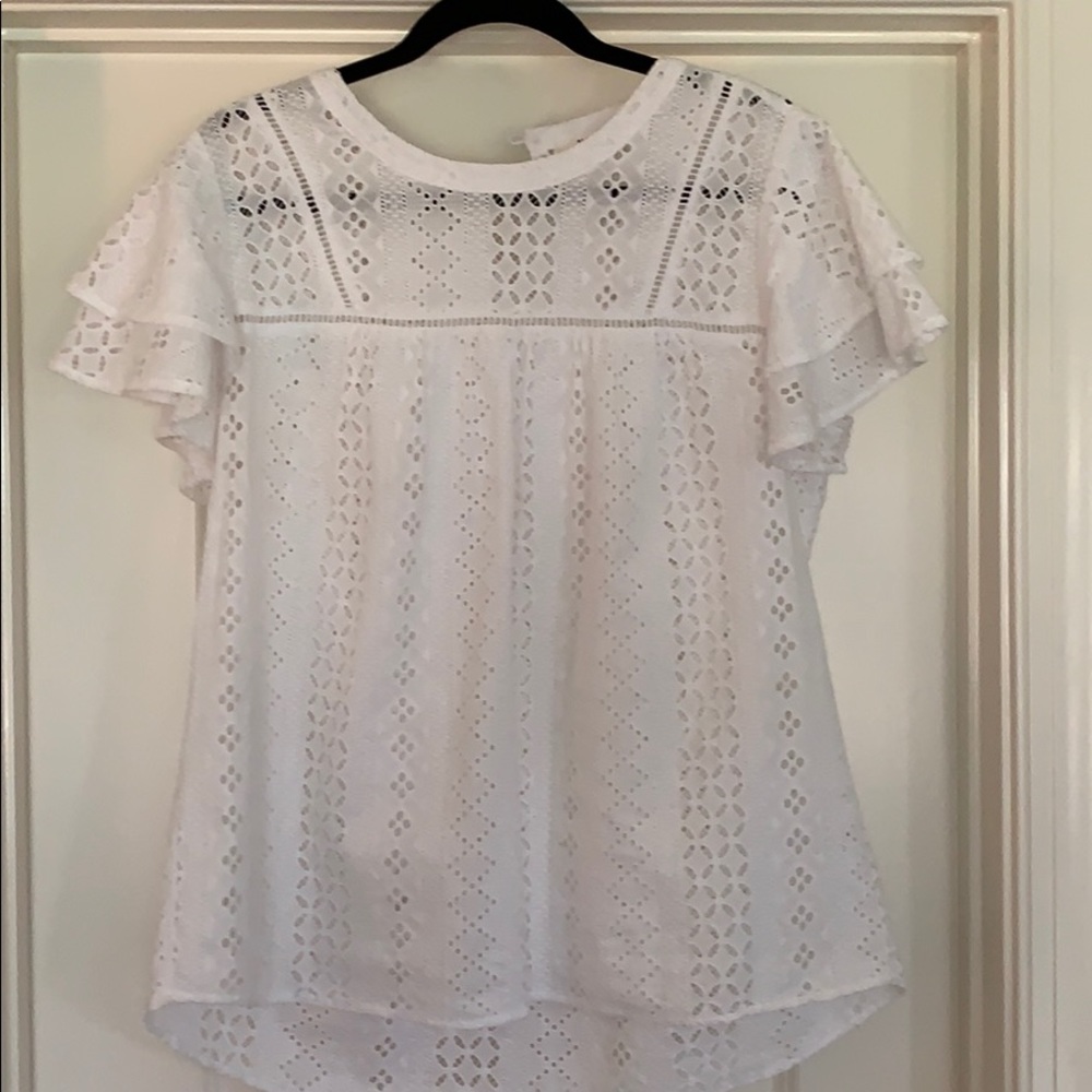Pleione Nordstrom size M eyelet top